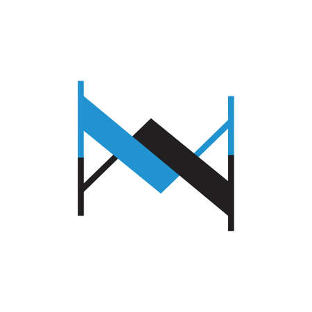 letter am linked geometric icon vectorのイラスト素材
