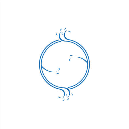 water circle motion design decoration symbol icon vectorのイラスト素材