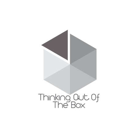think out of the box symbol vectorのイラスト素材