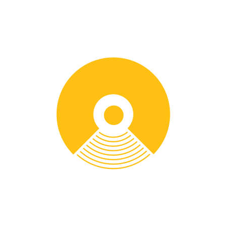 circle stripes motion disk symbol logo vectorのイラスト素材
