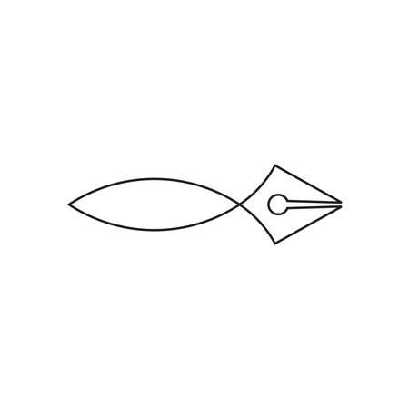 thin line pen writer art education vectorのイラスト素材