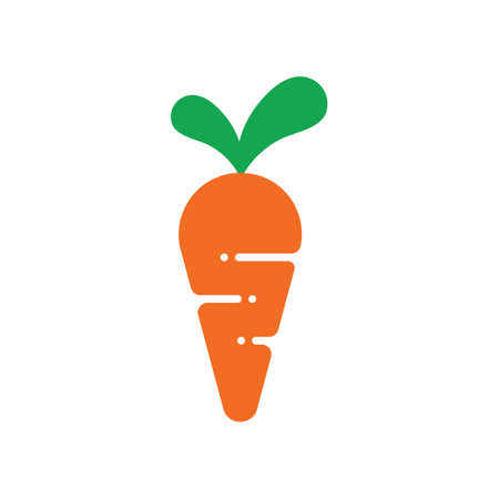 letter s carrot design symbol logo vectorのイラスト素材