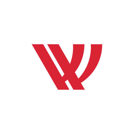letter wy simple geometric line linked logo vectorのイラスト素材