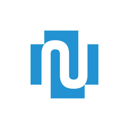 letter n plus medical geometric logo vectorのイラスト素材