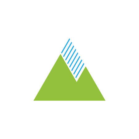 mountain rain geometric design symbol vectorのイラスト素材