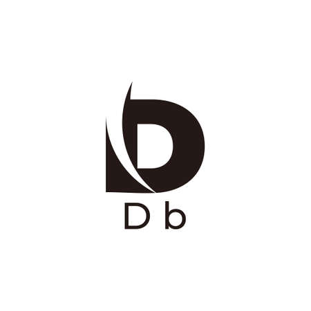 symbol vector of letter Db simple motion geometric designのイラスト素材