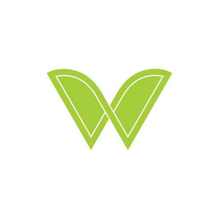 letter w infinity geometric logo vectorのイラスト素材