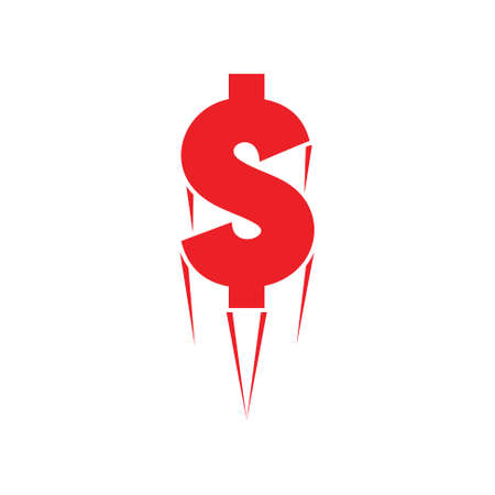 money motion fly up symbol vectorのイラスト素材