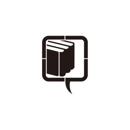circle education process bubble talk book symbol logo vectorのイラスト素材