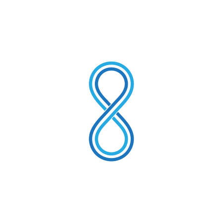 infinity pure drop water symbol logo vectorのイラスト素材
