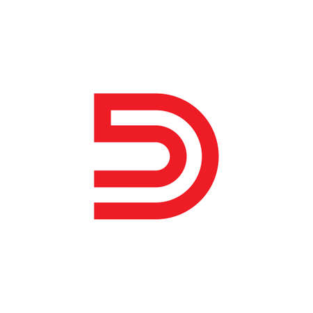 abstract letter sd simple geometric line logo vectorのイラスト素材