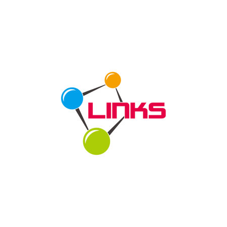 links colorful dots point symbol  decoration vectorのイラスト素材
