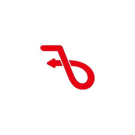 letter b motion arrow loop logo vectorのイラスト素材