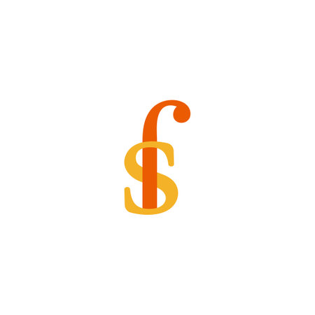 letter rs simple colorful design logo vectorのイラスト素材