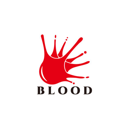 blood splash donor design symbol logo vectorのイラスト素材