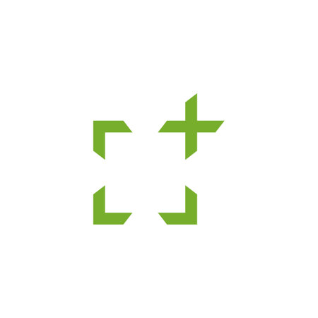 plus medical square frame symbol geometric simple vectorのイラスト素材
