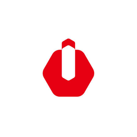 letter u airplane fast jet abstract logo vectorのイラスト素材