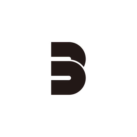 letter bn abstract geometric simple flat logo vectorのイラスト素材