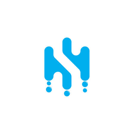 letter s blue fresh water drops logo vectorのイラスト素材