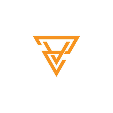 letter zv triangles line geometric design logo vectorのイラスト素材
