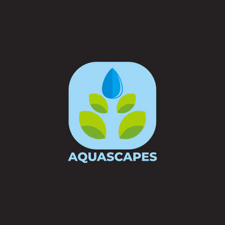 water plant aquarium aquascape symbol vectorのイラスト素材