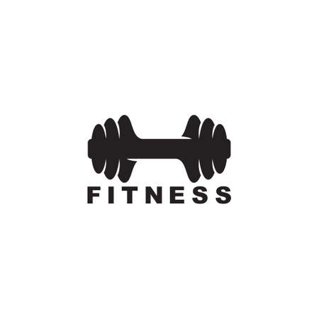 dumbbell fitness symbol logo vectorのイラスト素材