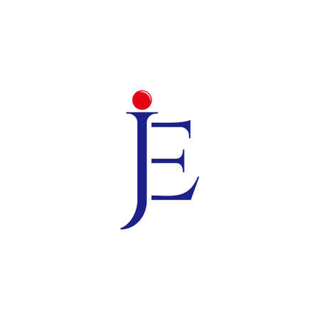 letters je colorful flag abstract logo vectorのイラスト素材