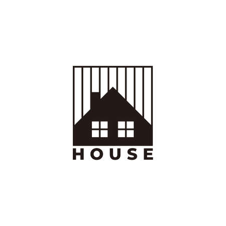 home silhouette simple geometric logo vectorのイラスト素材