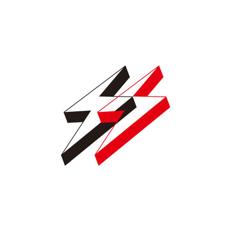 letter ss thunder flash simple geometric electric symbol logo vector