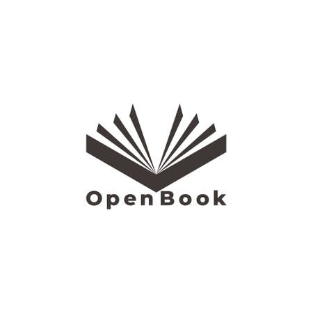 open book letter v elegant book simple geometric logo vectorのイラスト素材
