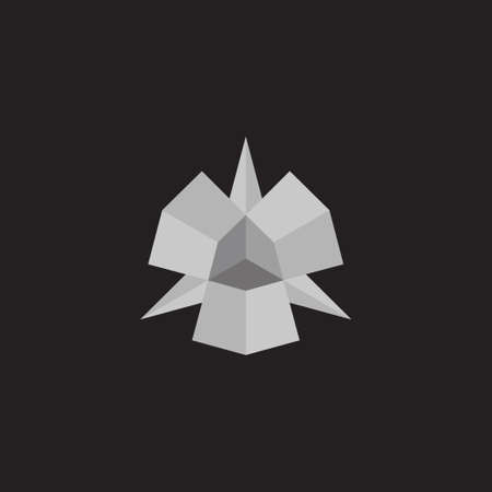 triangles 3d shadows polygonal objects background decoration vectorのイラスト素材