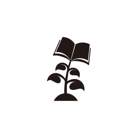 book tree education biology science symbol logo vectorのイラスト素材