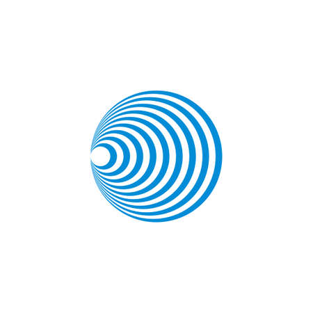 stripes curves geometric line motion design logo vectorのイラスト素材