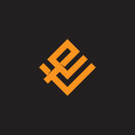 letter ve simple square linked logo vectorのイラスト素材