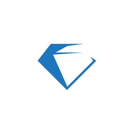 blue diamond simple shadow decoration logo vectorのイラスト素材