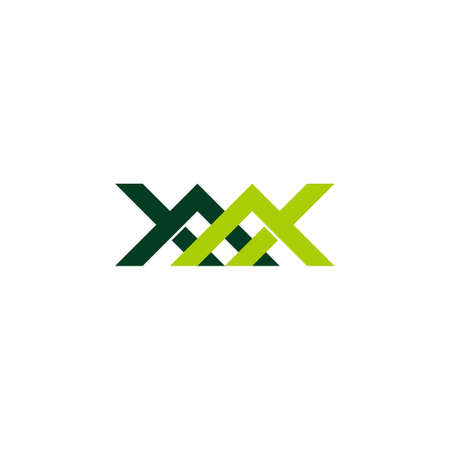 abstract mountain letter mx colorful logo vectorのイラスト素材