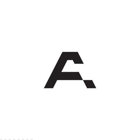 letter f simple geometric line logo vectorのイラスト素材