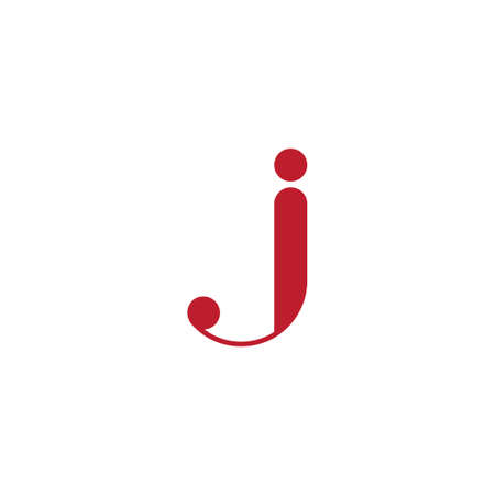 letter j simple red beauty logo vectorのイラスト素材