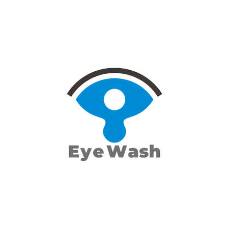 eye wash cry symbol simple logo vectorのイラスト素材