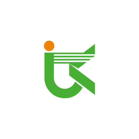 letter jk stripes motion logo vectorのイラスト素材