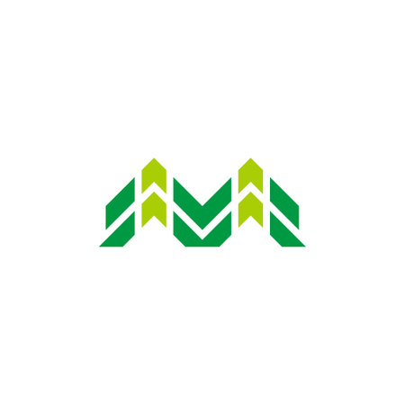 a lot mountains silhouette stripe green logo vectorのイラスト素材
