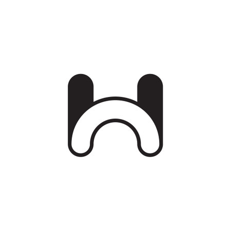 letter w loop outline simple logo vectorのイラスト素材