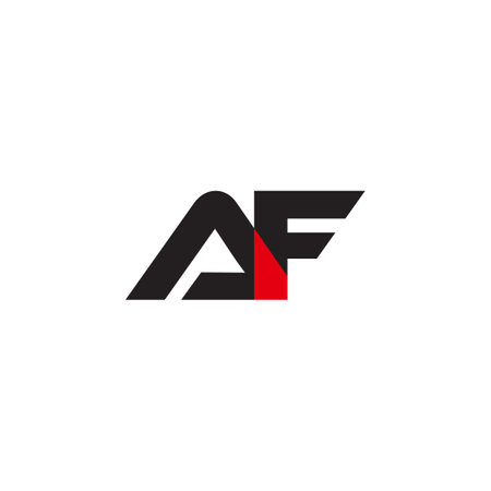 letter af linked colorful simple logo vectorのイラスト素材