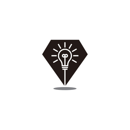 pen light bulb smart symbol logo vectorのイラスト素材