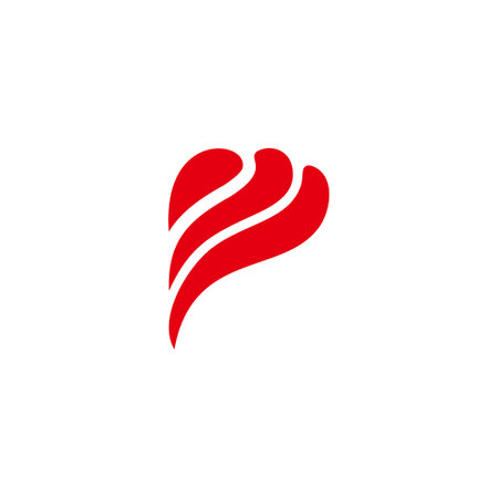letter p curves beauty simple stripe logo vectorのイラスト素材