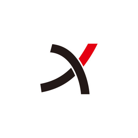 letter xt simple geometric line logo vectorのイラスト素材
