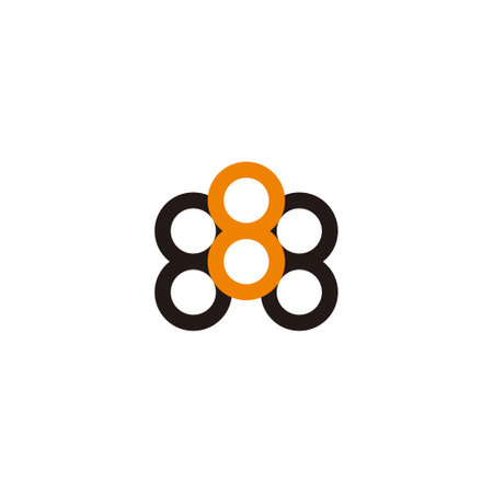 number 8 simple geometric symbol vectorのイラスト素材