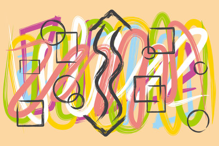 up down arrows opposite direction symbol colorful wallpaper background vectorのイラスト素材