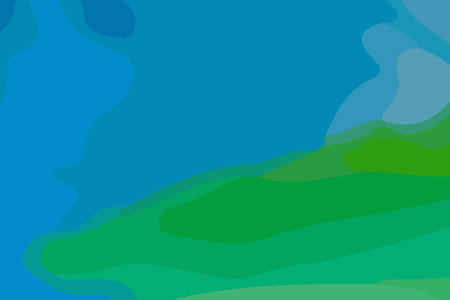 abstract green bay blue sea paint style wallpaper background vectorのイラスト素材