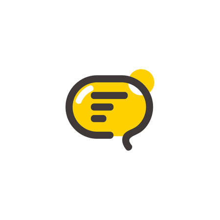 yellow sunrise talk symbol icon vectorのイラスト素材